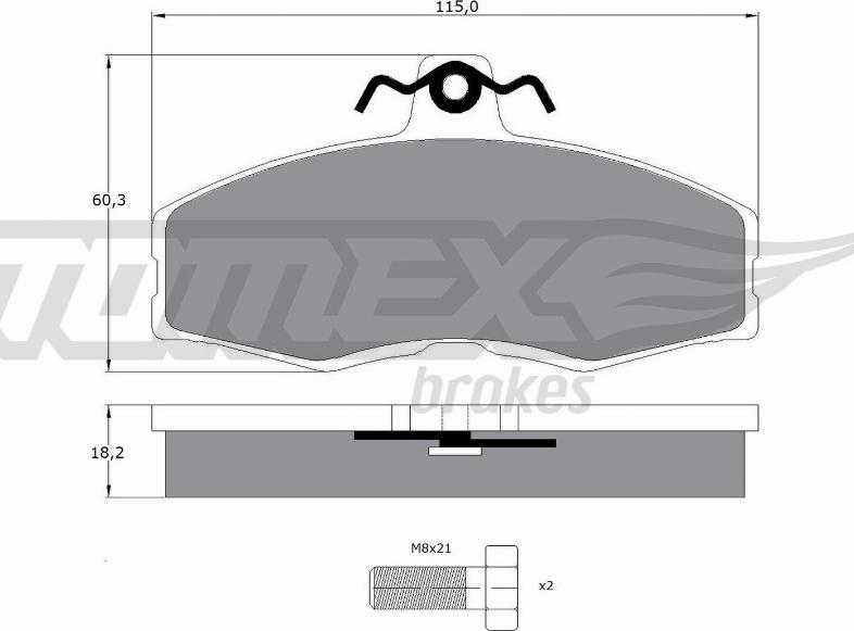 TOMEX brakes TX 10-27 - Bremžu uzliku kompl., Disku bremzes ps1.lv