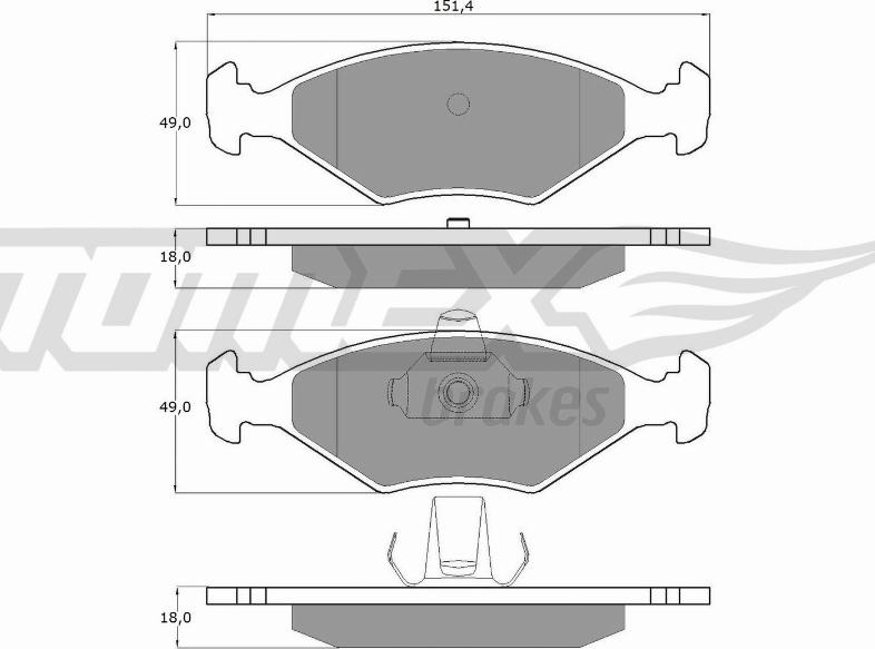 TOMEX brakes TX 10-793 - Bremžu uzliku kompl., Disku bremzes ps1.lv