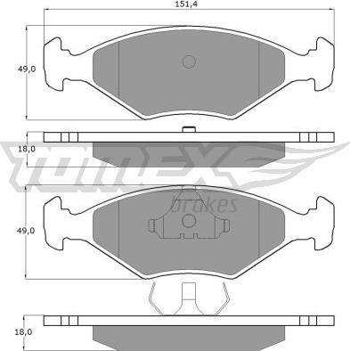 TOMEX brakes TX 10-79 - Bremžu uzliku kompl., Disku bremzes ps1.lv