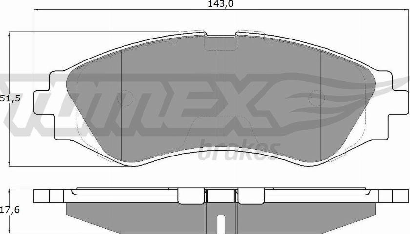 TOMEX brakes TX 10-74 - Bremžu uzliku kompl., Disku bremzes ps1.lv