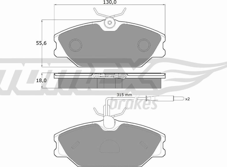 TOMEX brakes TX 10-76 - Bremžu uzliku kompl., Disku bremzes ps1.lv