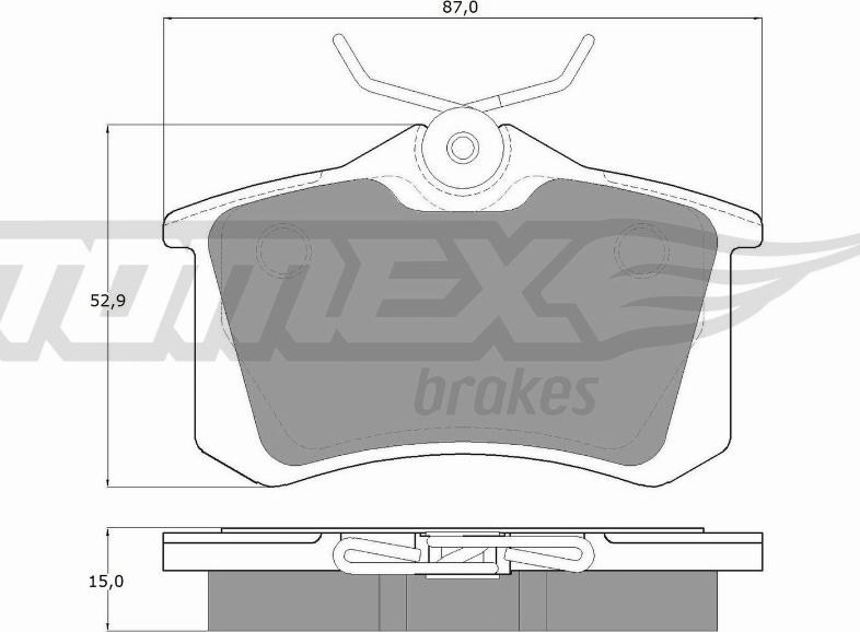 TOMEX brakes TX 10-78 - Bremžu uzliku kompl., Disku bremzes ps1.lv