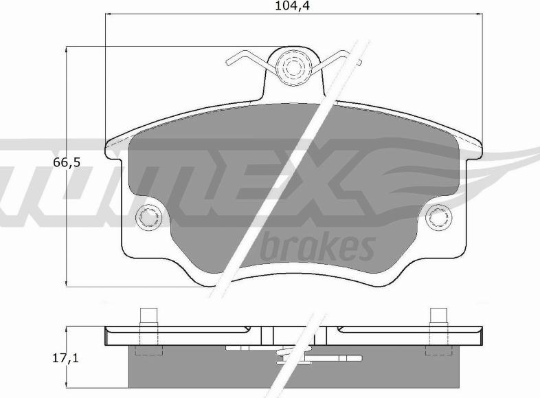 TOMEX brakes TX 10-731 - Bremžu uzliku kompl., Disku bremzes ps1.lv