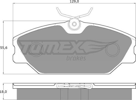 TOMEX brakes TX 10-771 - Bremžu uzliku kompl., Disku bremzes ps1.lv