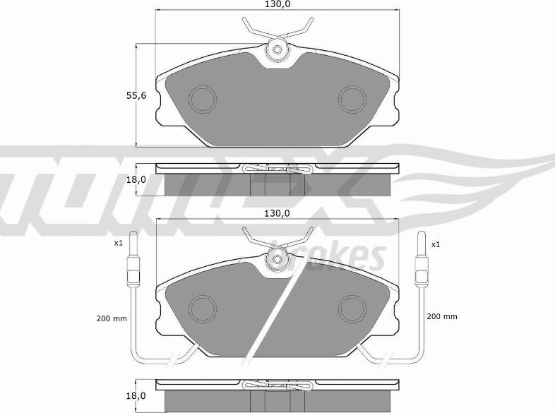 TOMEX brakes TX 10-77 - Bremžu uzliku kompl., Disku bremzes ps1.lv