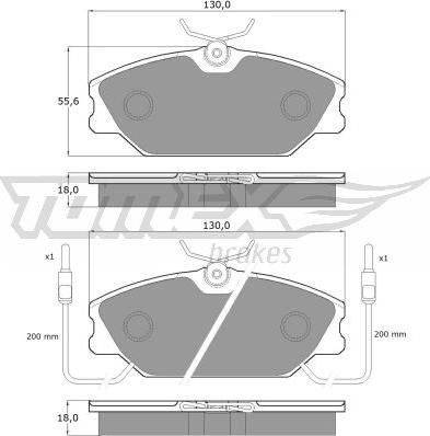 TOMEX brakes TX 10-77 - Bremžu uzliku kompl., Disku bremzes ps1.lv