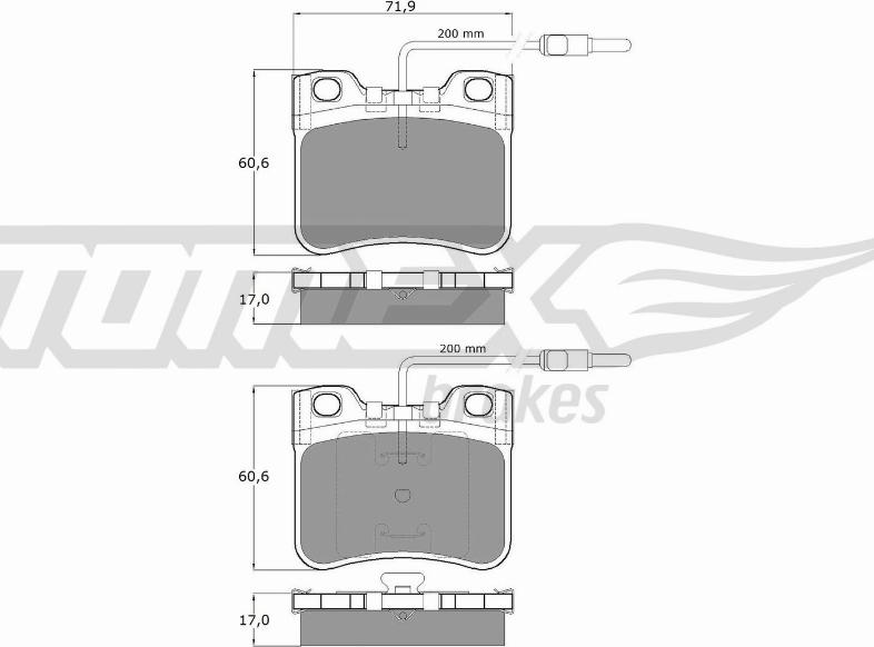 TOMEX brakes TX 11-98 - Bremžu uzliku kompl., Disku bremzes ps1.lv