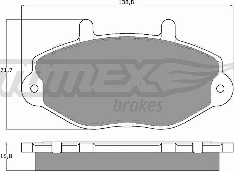 TOMEX brakes TX 11-92 - Bremžu uzliku kompl., Disku bremzes ps1.lv