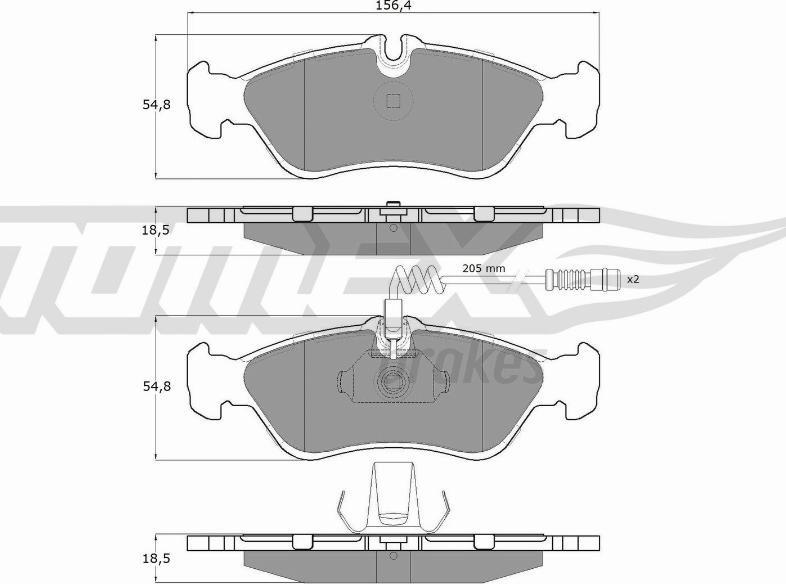 TOMEX brakes TX 11-491 - Bremžu uzliku kompl., Disku bremzes ps1.lv