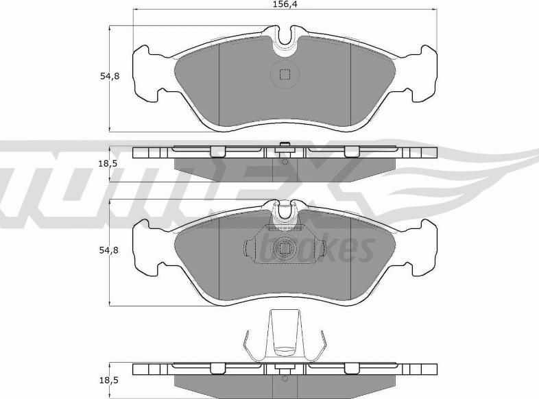 TOMEX brakes TX 11-49 - Bremžu uzliku kompl., Disku bremzes ps1.lv