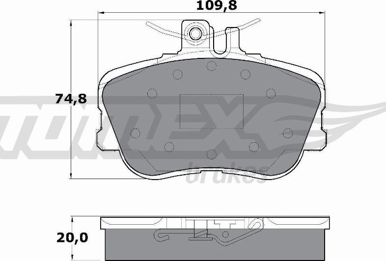 TOMEX brakes TX 11-46 - Bremžu uzliku kompl., Disku bremzes ps1.lv