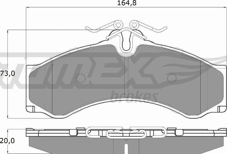 TOMEX brakes TX 11-48 - Bremžu uzliku kompl., Disku bremzes ps1.lv