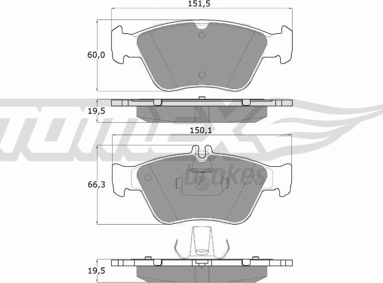 TOMEX brakes TX 11-47 - Bremžu uzliku kompl., Disku bremzes ps1.lv