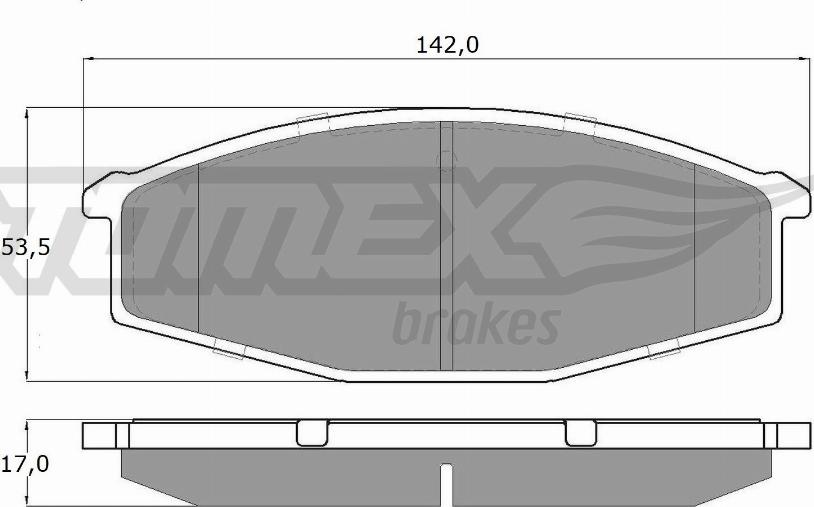 TOMEX brakes TX 11-56 - Bremžu uzliku kompl., Disku bremzes ps1.lv