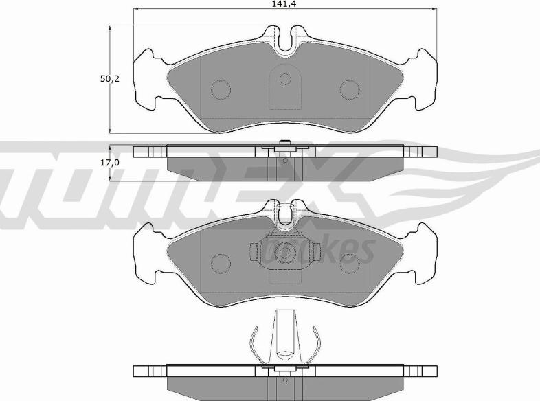 TOMEX brakes TX 11-50 - Bremžu uzliku kompl., Disku bremzes ps1.lv