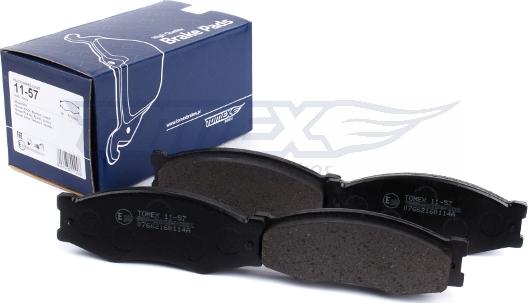 TOMEX brakes TX 11-57 - Bremžu uzliku kompl., Disku bremzes ps1.lv