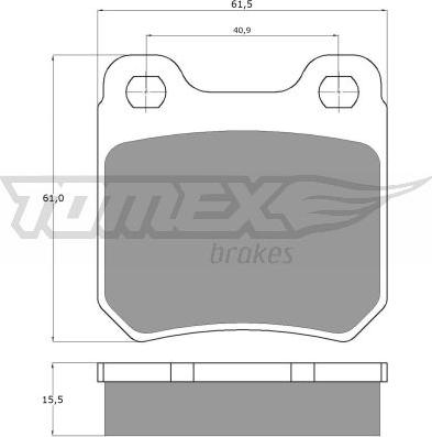 TOMEX brakes TX 11-61 - Bremžu uzliku kompl., Disku bremzes ps1.lv