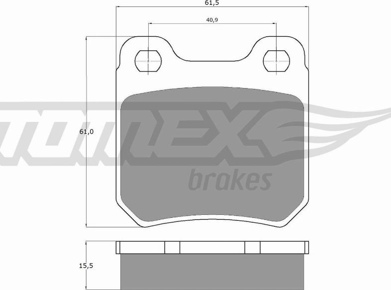 TOMEX brakes TX 11-61 - Bremžu uzliku kompl., Disku bremzes ps1.lv