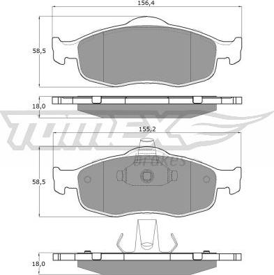 TOMEX brakes TX 11-19 - Bremžu uzliku kompl., Disku bremzes ps1.lv