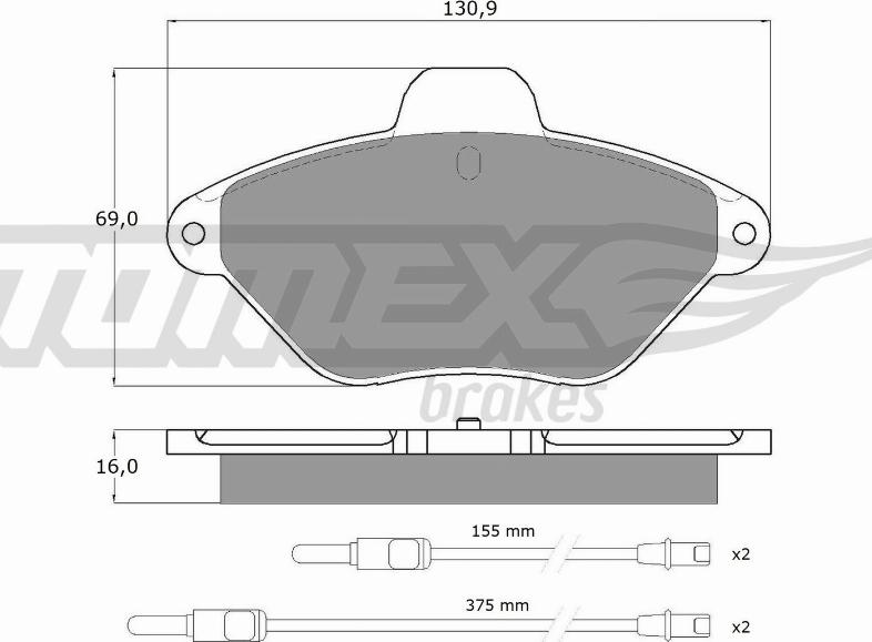 TOMEX brakes TX 11-89 - Bremžu uzliku kompl., Disku bremzes ps1.lv