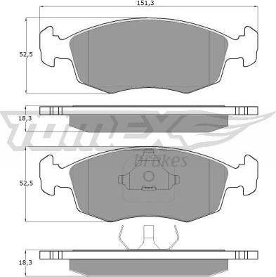 TOMEX brakes TX 11-85 - Bremžu uzliku kompl., Disku bremzes ps1.lv