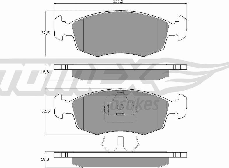 TOMEX brakes TX 11-85 - Bremžu uzliku kompl., Disku bremzes ps1.lv