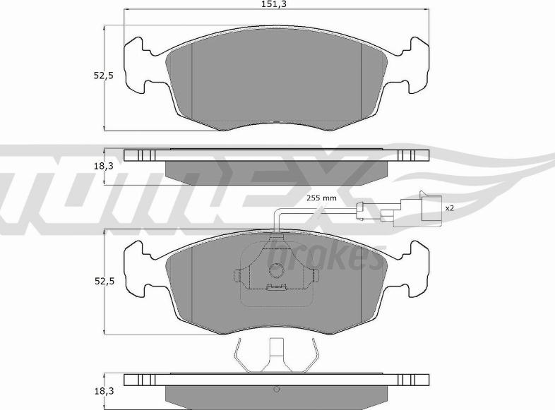 TOMEX brakes TX 11-86 - Bremžu uzliku kompl., Disku bremzes ps1.lv