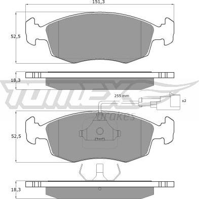 TOMEX brakes TX 11-86 - Bremžu uzliku kompl., Disku bremzes ps1.lv