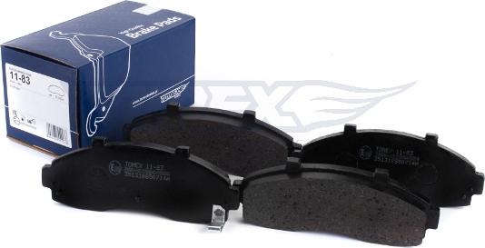 TOMEX brakes TX 11-83 - Bremžu uzliku kompl., Disku bremzes ps1.lv