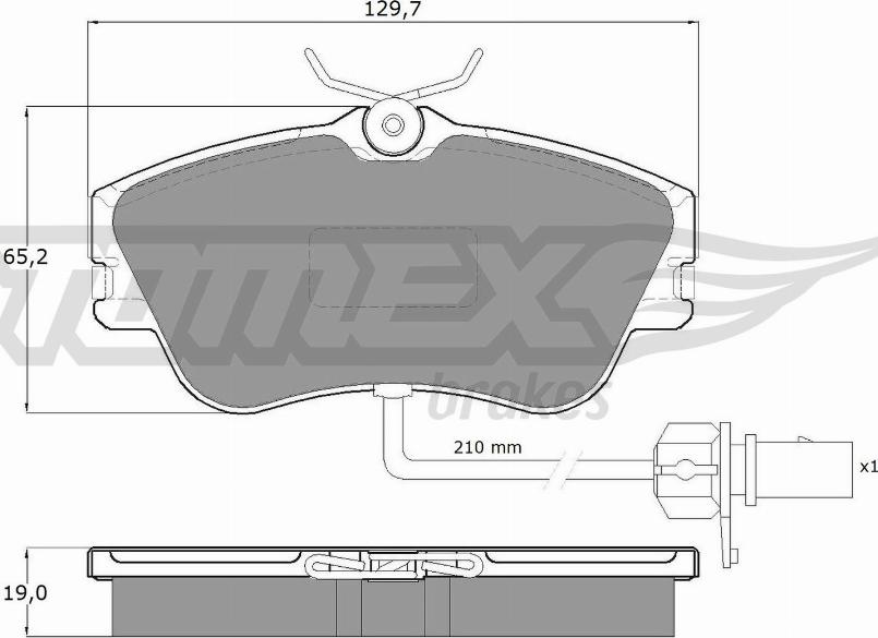 TOMEX brakes TX 11-821 - Bremžu uzliku kompl., Disku bremzes ps1.lv