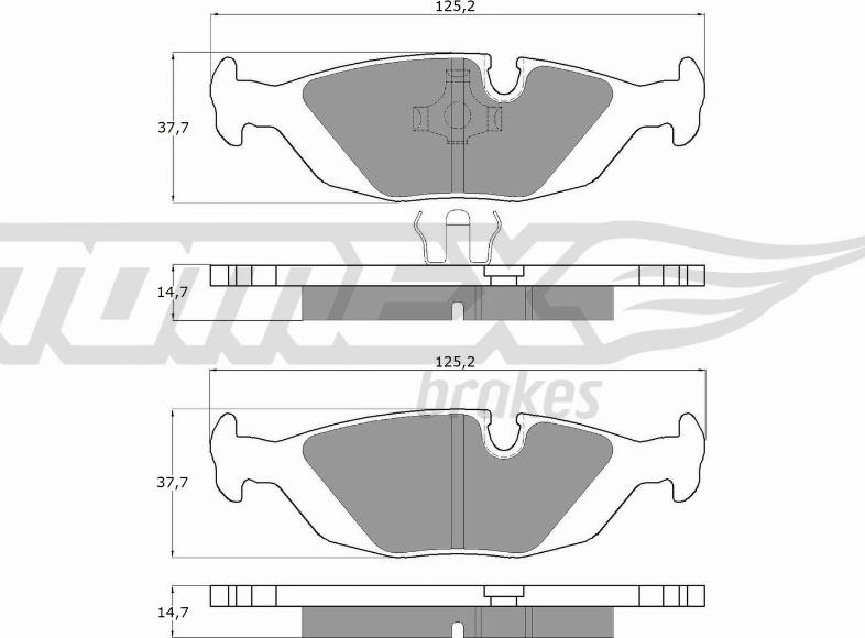 TOMEX brakes TX 11-302 - Bremžu uzliku kompl., Disku bremzes ps1.lv