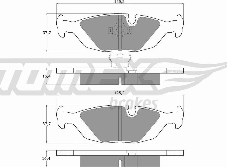 TOMEX brakes TX 11-30 - Bremžu uzliku kompl., Disku bremzes ps1.lv