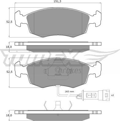 TOMEX brakes TX 11-33 - Bremžu uzliku kompl., Disku bremzes ps1.lv