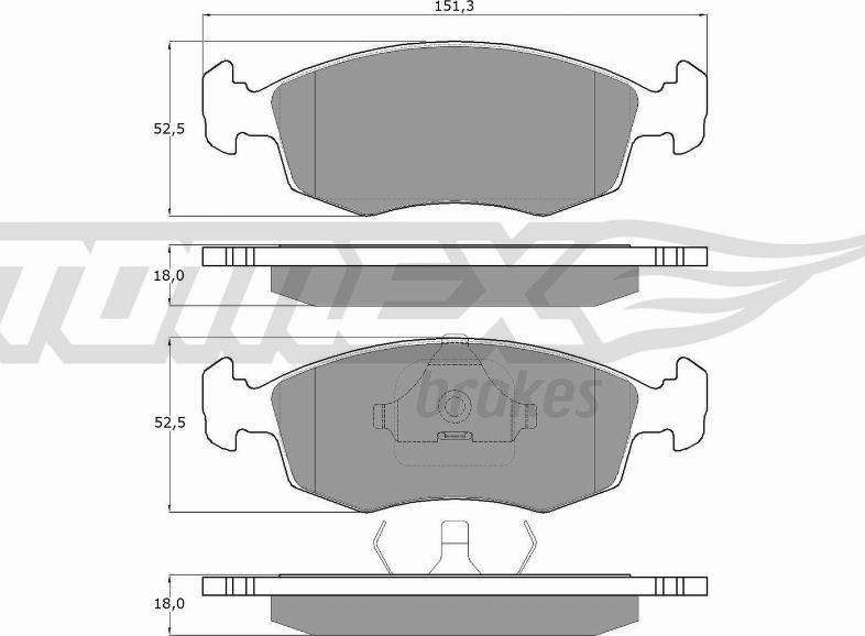 TOMEX brakes TX 11-32 - Bremžu uzliku kompl., Disku bremzes ps1.lv