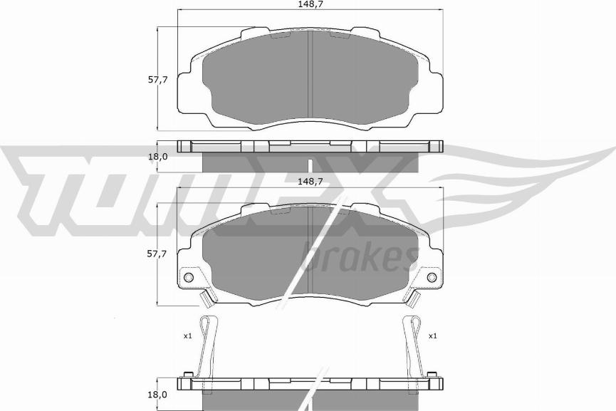 TOMEX brakes TX 11-37 - Bremžu uzliku kompl., Disku bremzes ps1.lv