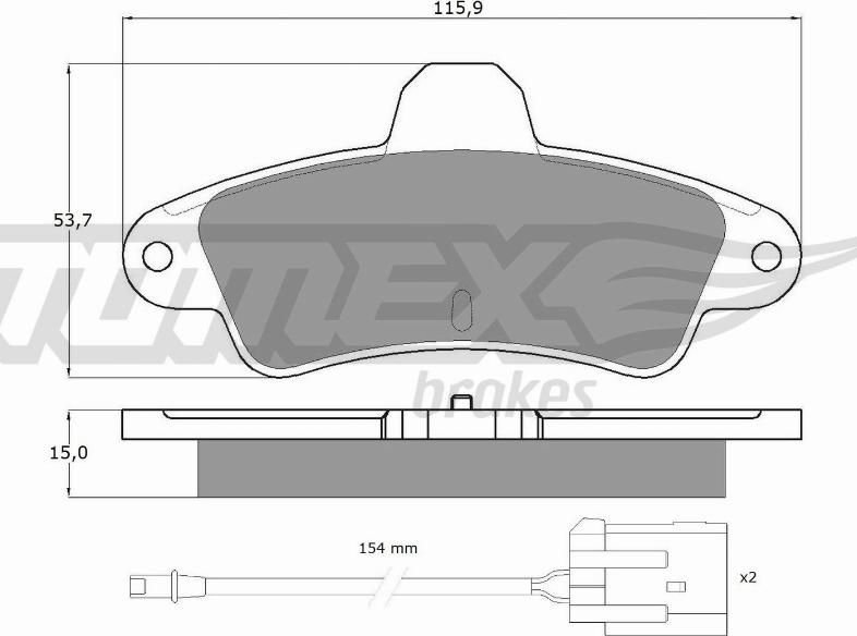 TOMEX brakes TX 11-201 - Bremžu uzliku kompl., Disku bremzes ps1.lv