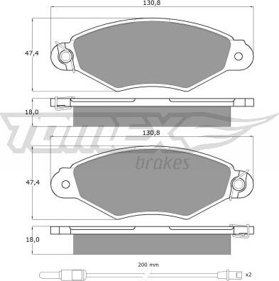 TOMEX brakes TX 11-751 - Bremžu uzliku kompl., Disku bremzes ps1.lv