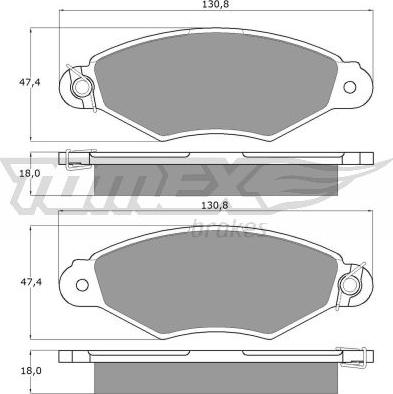 TOMEX brakes TX 11-75 - Bremžu uzliku kompl., Disku bremzes ps1.lv