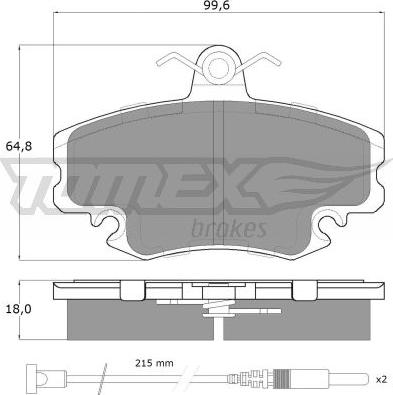 TOMEX brakes TX 11-78 - Bremžu uzliku kompl., Disku bremzes ps1.lv