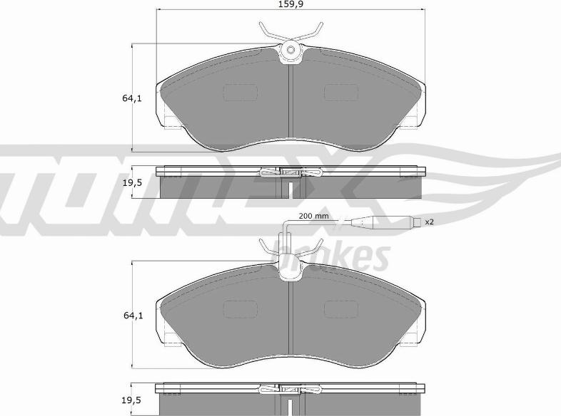 TOMEX brakes TX 11-73 - Bremžu uzliku kompl., Disku bremzes ps1.lv