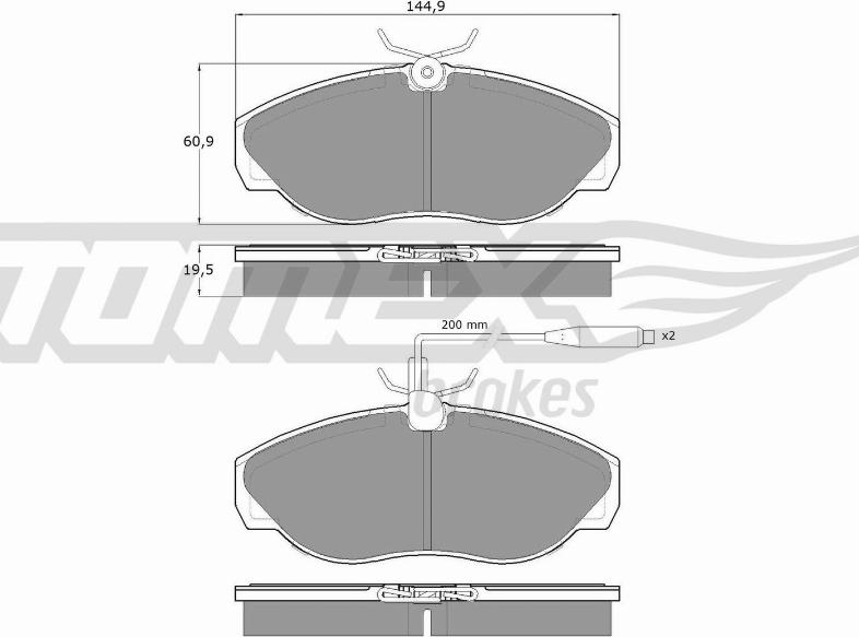 TOMEX brakes TX 11-72 - Bremžu uzliku kompl., Disku bremzes ps1.lv