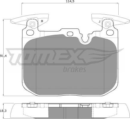 TOMEX brakes TX 18-49 - Bremžu uzliku kompl., Disku bremzes ps1.lv