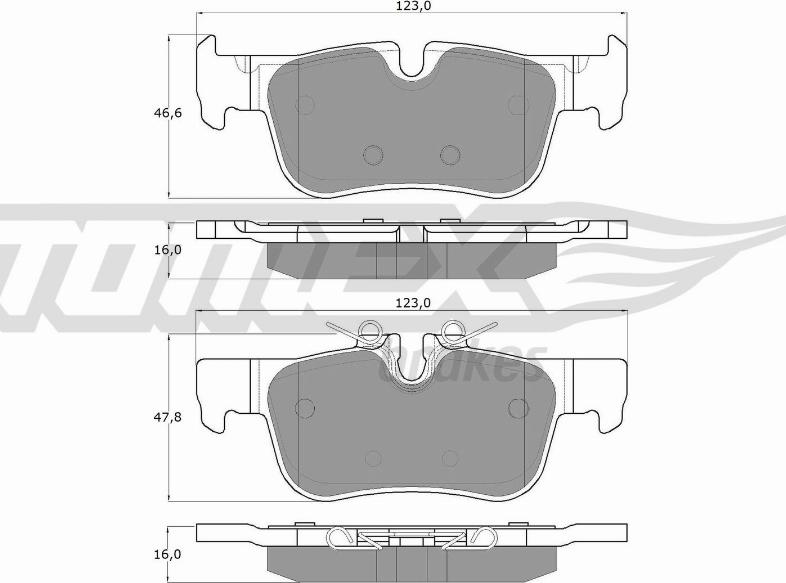 TOMEX brakes TX 18-44 - Bremžu uzliku kompl., Disku bremzes ps1.lv