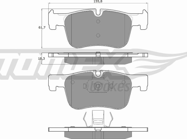 TOMEX brakes TX 18-45 - Bremžu uzliku kompl., Disku bremzes ps1.lv