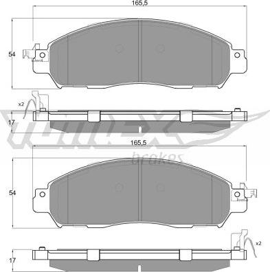 TOMEX brakes TX 18-41 - Bremžu uzliku kompl., Disku bremzes ps1.lv