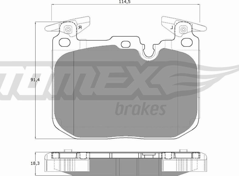 TOMEX brakes TX 18-48 - Bremžu uzliku kompl., Disku bremzes ps1.lv