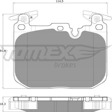 TOMEX brakes TX 18-48 - Bremžu uzliku kompl., Disku bremzes ps1.lv