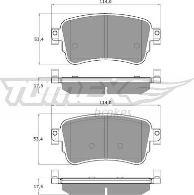 TOMEX brakes TX 18-64 - Bremžu uzliku kompl., Disku bremzes ps1.lv