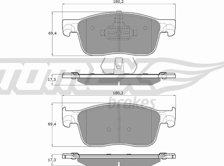 TOMEX brakes TX 18-63 - Bremžu uzliku kompl., Disku bremzes ps1.lv