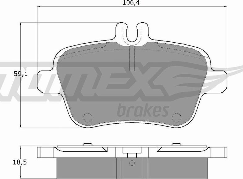 TOMEX brakes TX 18-08 - Bremžu uzliku kompl., Disku bremzes ps1.lv